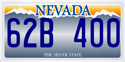 NV license plate 62B400