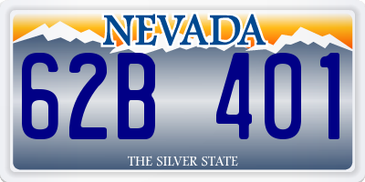 NV license plate 62B401