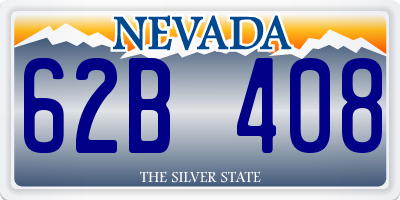 NV license plate 62B408
