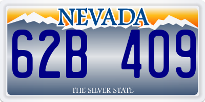 NV license plate 62B409