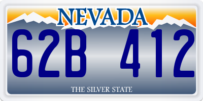 NV license plate 62B412