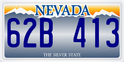 NV license plate 62B413