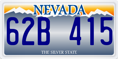 NV license plate 62B415