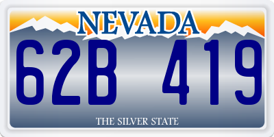 NV license plate 62B419
