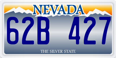 NV license plate 62B427