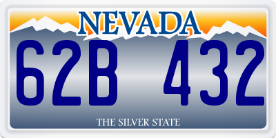 NV license plate 62B432