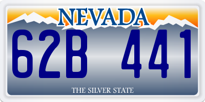 NV license plate 62B441