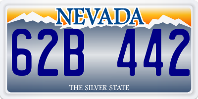 NV license plate 62B442