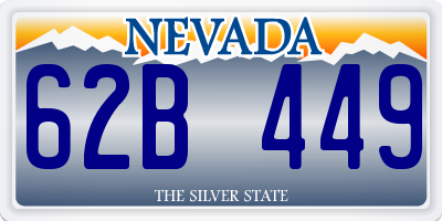 NV license plate 62B449