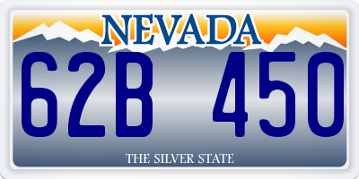 NV license plate 62B450