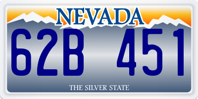 NV license plate 62B451