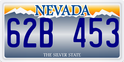NV license plate 62B453