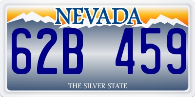 NV license plate 62B459