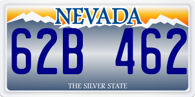NV license plate 62B462