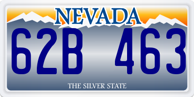 NV license plate 62B463