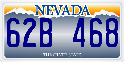 NV license plate 62B468