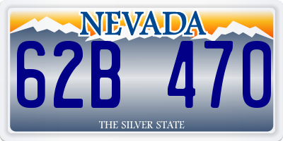 NV license plate 62B470