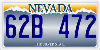 NV license plate 62B472