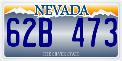 NV license plate 62B473
