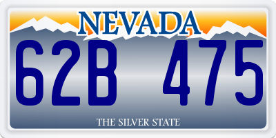 NV license plate 62B475