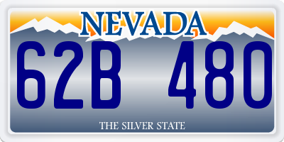 NV license plate 62B480