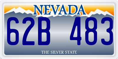 NV license plate 62B483
