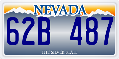 NV license plate 62B487