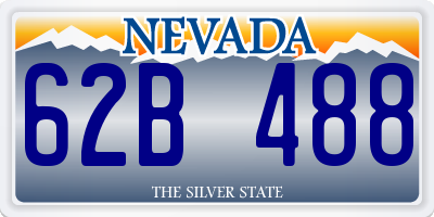 NV license plate 62B488