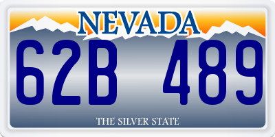 NV license plate 62B489