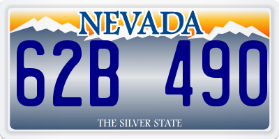 NV license plate 62B490