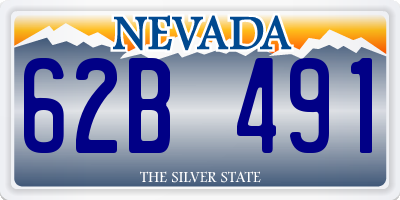 NV license plate 62B491