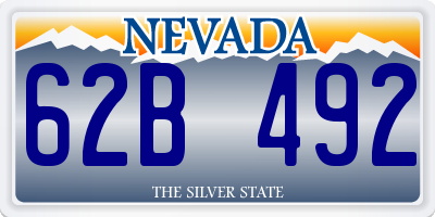 NV license plate 62B492