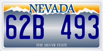 NV license plate 62B493