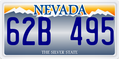 NV license plate 62B495