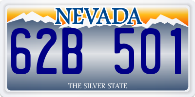 NV license plate 62B501