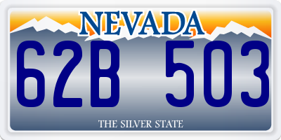 NV license plate 62B503