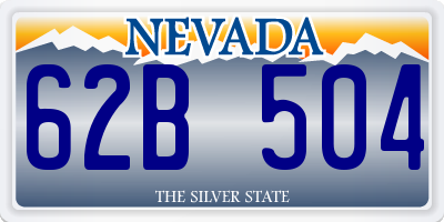 NV license plate 62B504