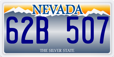 NV license plate 62B507