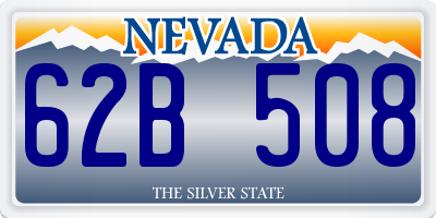 NV license plate 62B508