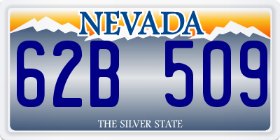 NV license plate 62B509