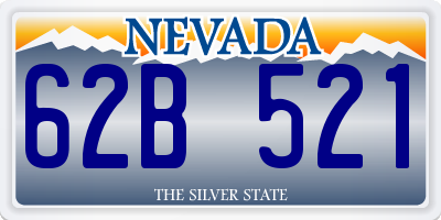 NV license plate 62B521