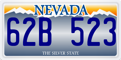 NV license plate 62B523