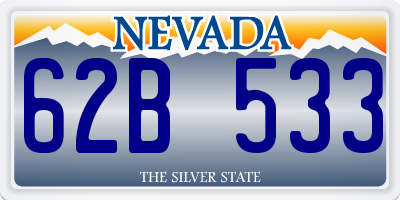 NV license plate 62B533