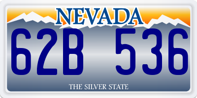 NV license plate 62B536
