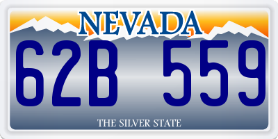 NV license plate 62B559