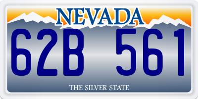 NV license plate 62B561