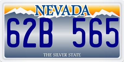 NV license plate 62B565
