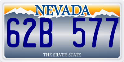NV license plate 62B577