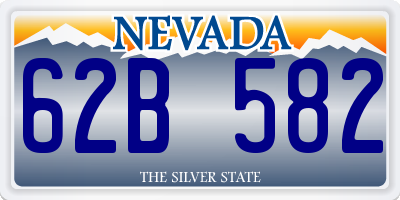 NV license plate 62B582