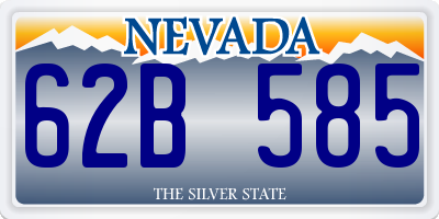 NV license plate 62B585